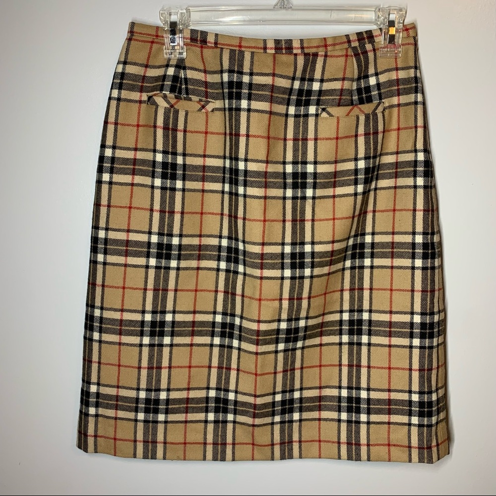 Plaid wool skirt